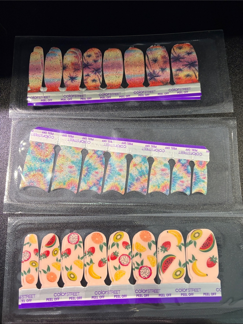 Color Street Multi-Color Tie-Dye & Fruit Nail Strips Duo Pack